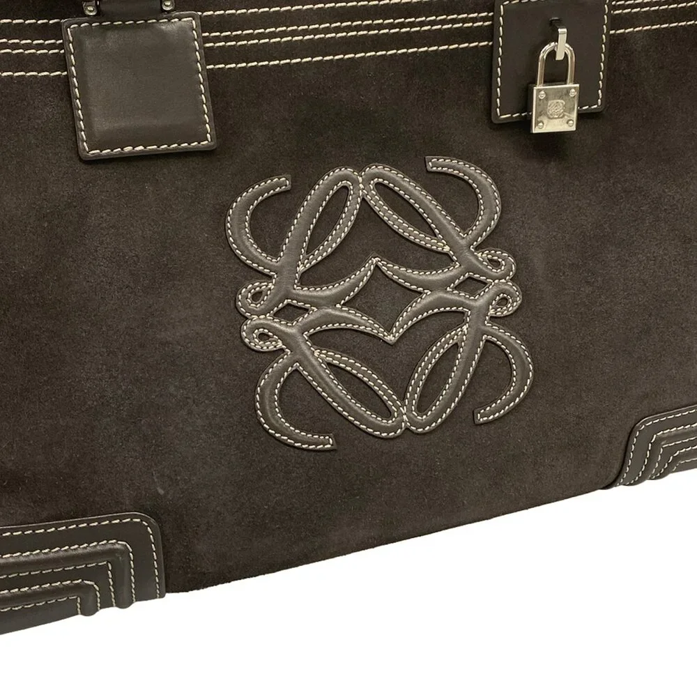 Loewe Amazona 36 Handbag Suede Leather